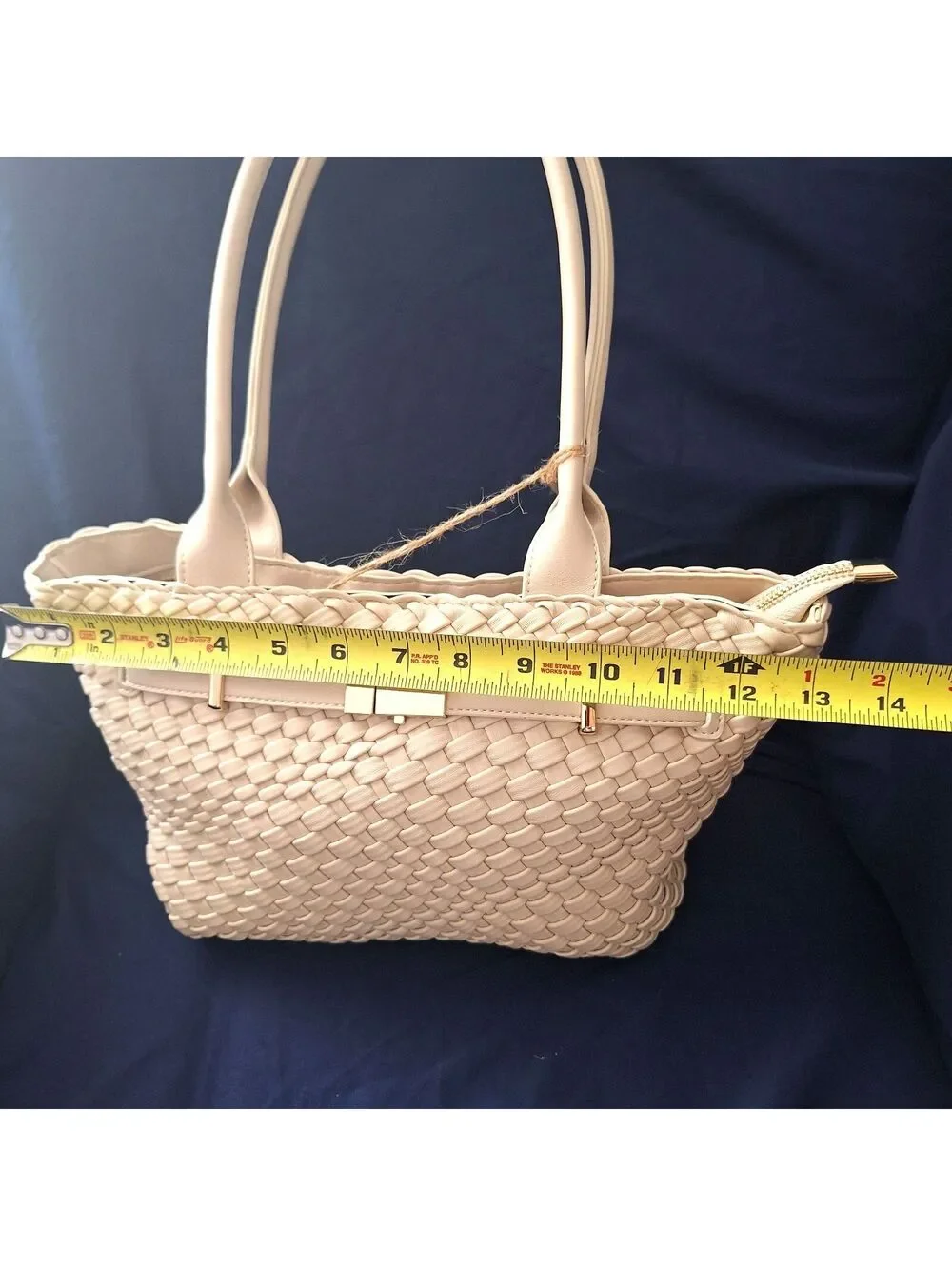 NWT EXPRESSIONS NYC Vegan Small Tote Purse Handbag Beige Taupe